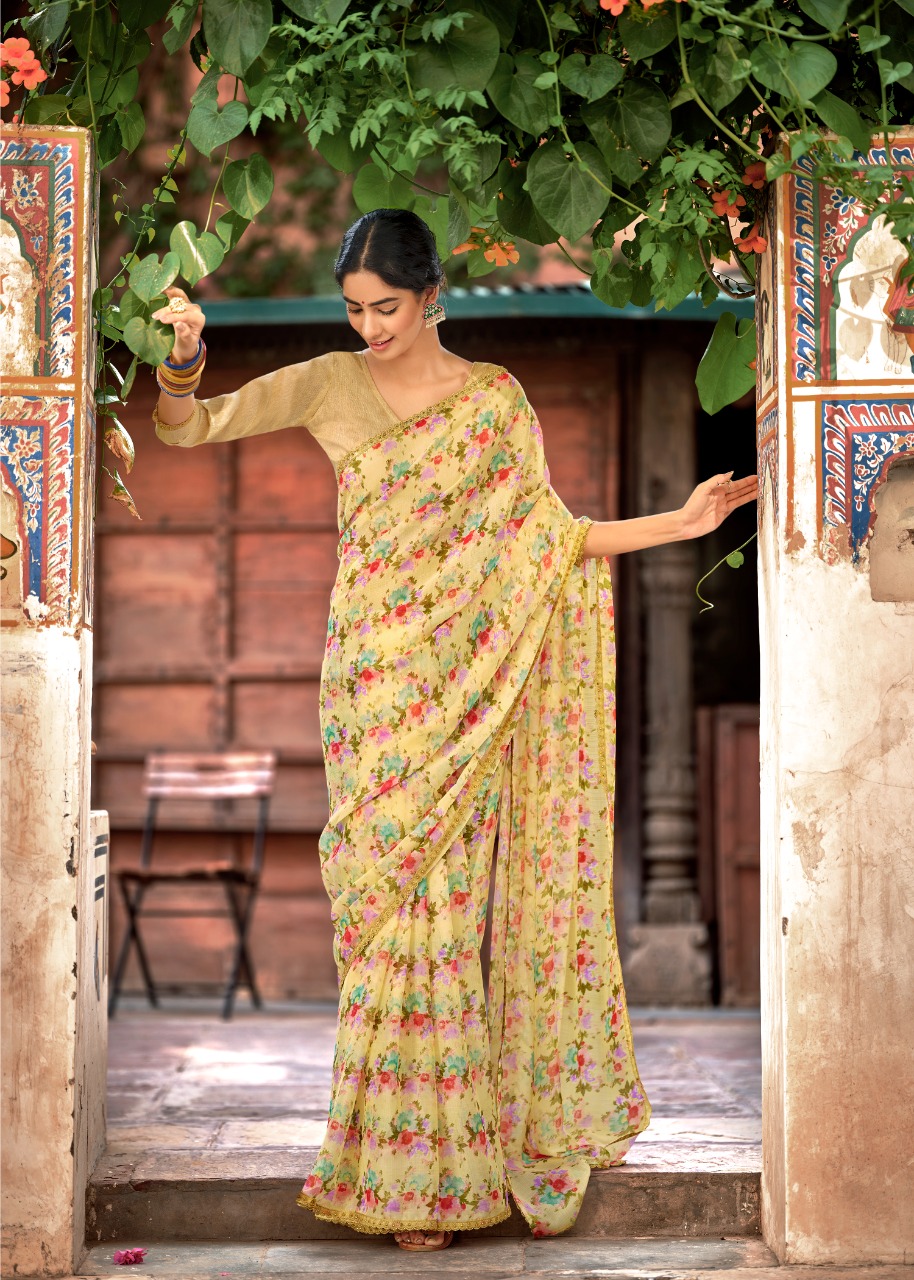 lt kashvi creation olivia chiffon gorgeous look saree catalog