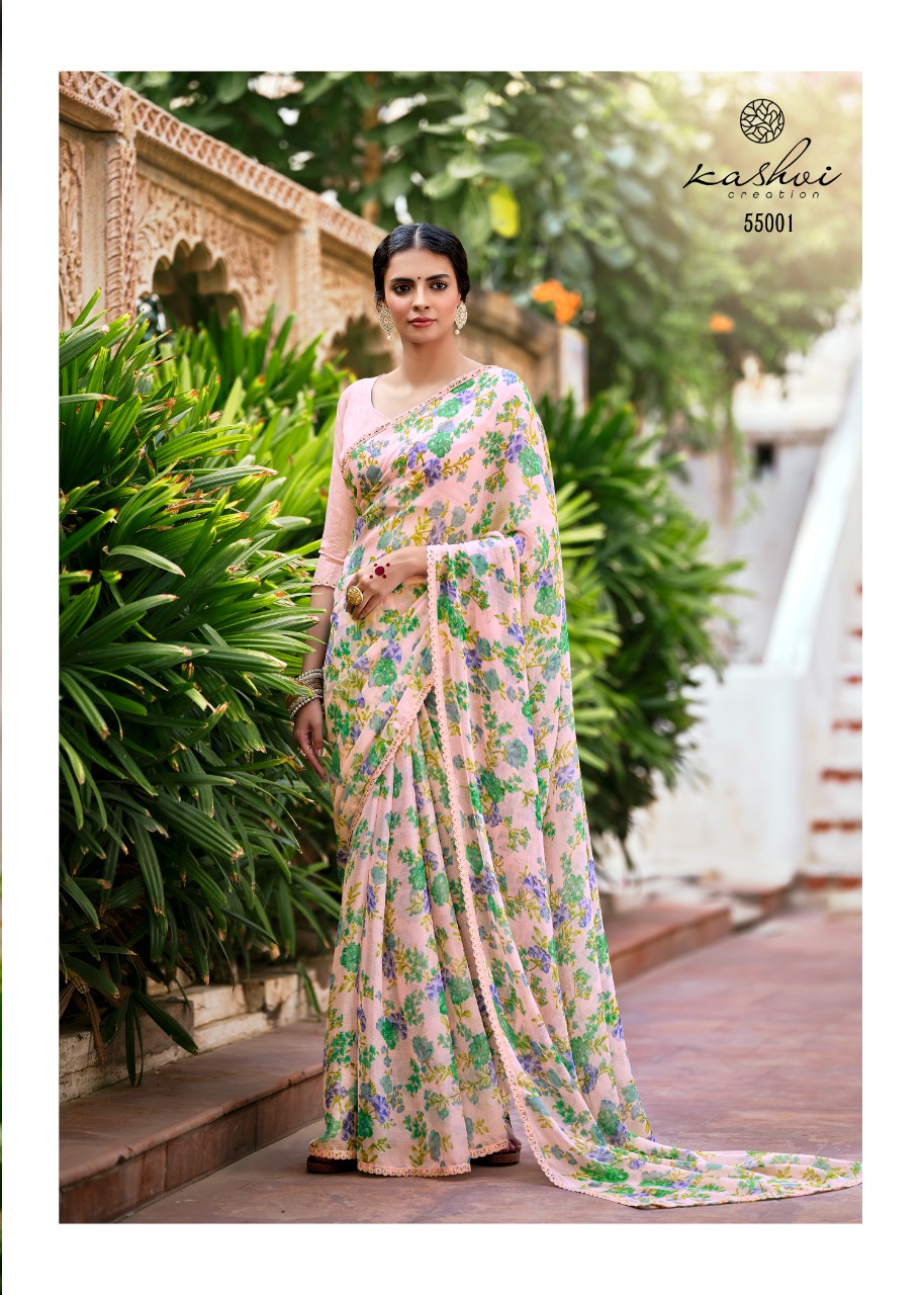 lt kashvi creation olivia chiffon gorgeous look saree catalog