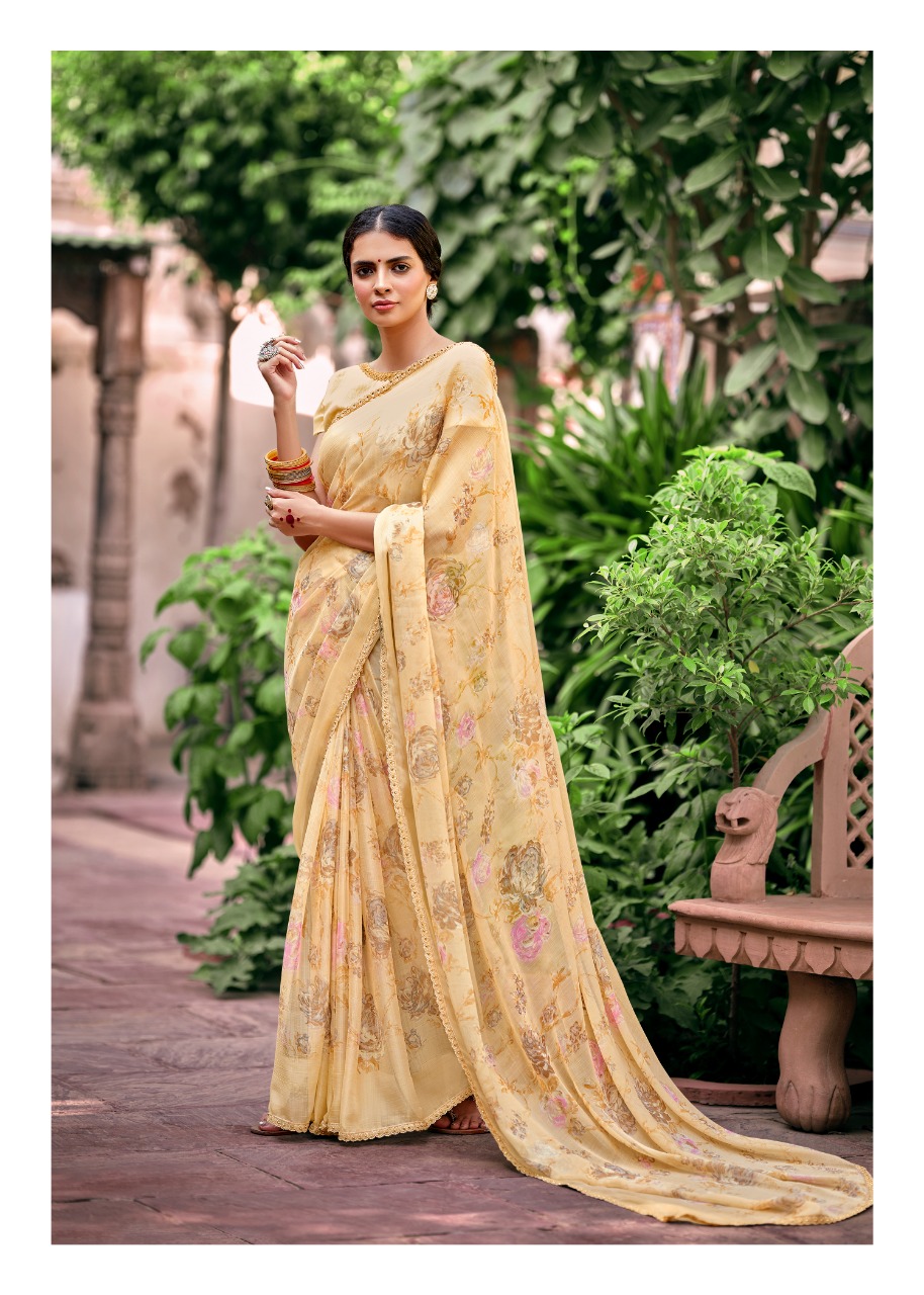 lt kashvi creation olivia chiffon gorgeous look saree catalog