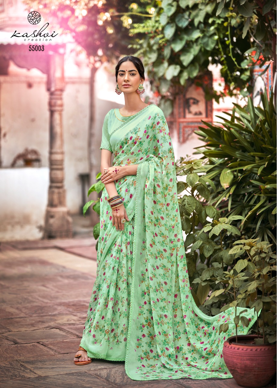 lt kashvi creation olivia chiffon gorgeous look saree catalog