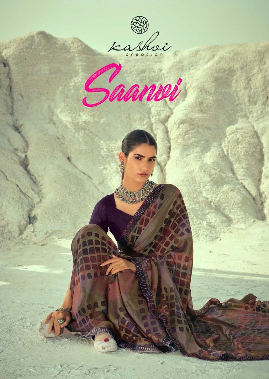 lt kashvi creation saanvi shiffon gorgeous look saree catalog