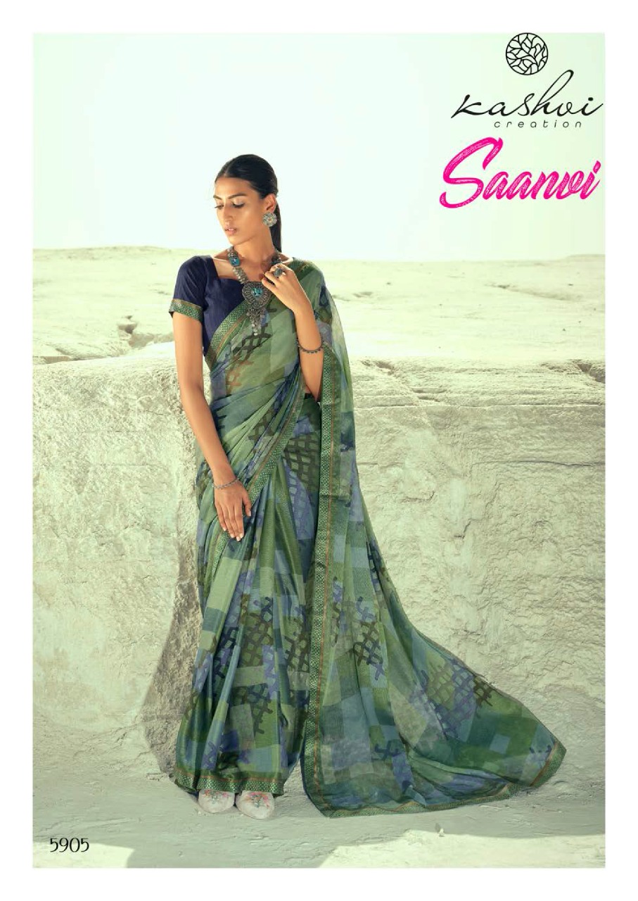 lt kashvi creation saanvi shiffon gorgeous look saree catalog