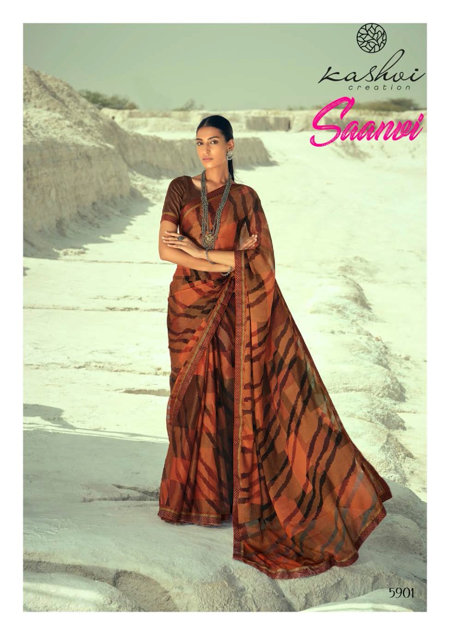 lt kashvi creation saanvi shiffon gorgeous look saree catalog