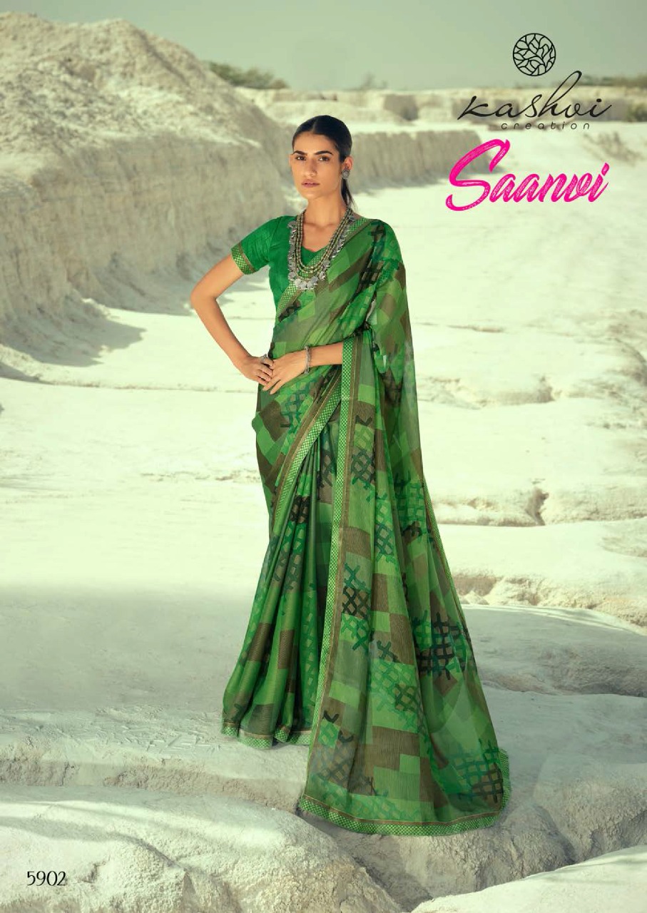 lt kashvi creation saanvi shiffon gorgeous look saree catalog