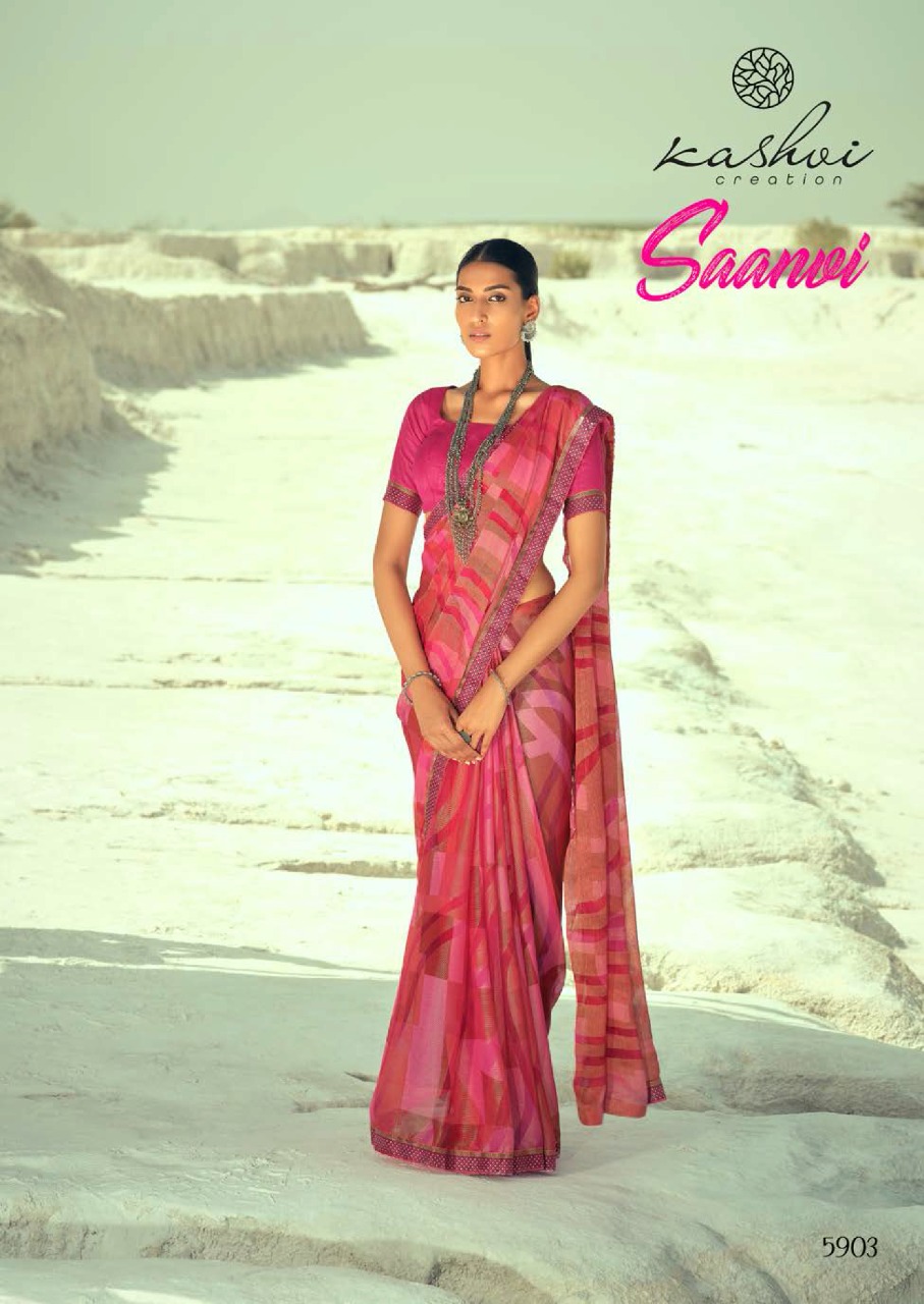 lt kashvi creation saanvi shiffon gorgeous look saree catalog