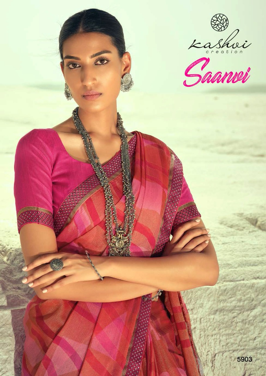 lt kashvi creation saanvi shiffon gorgeous look saree catalog