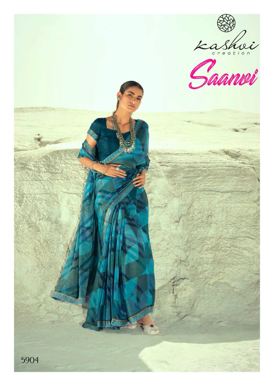 lt kashvi creation saanvi shiffon gorgeous look saree catalog