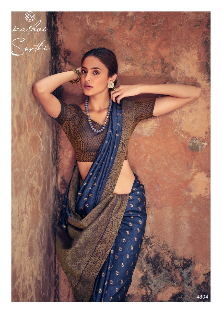 lt kashvi creation sarthi visoce silk regal look saree catalog