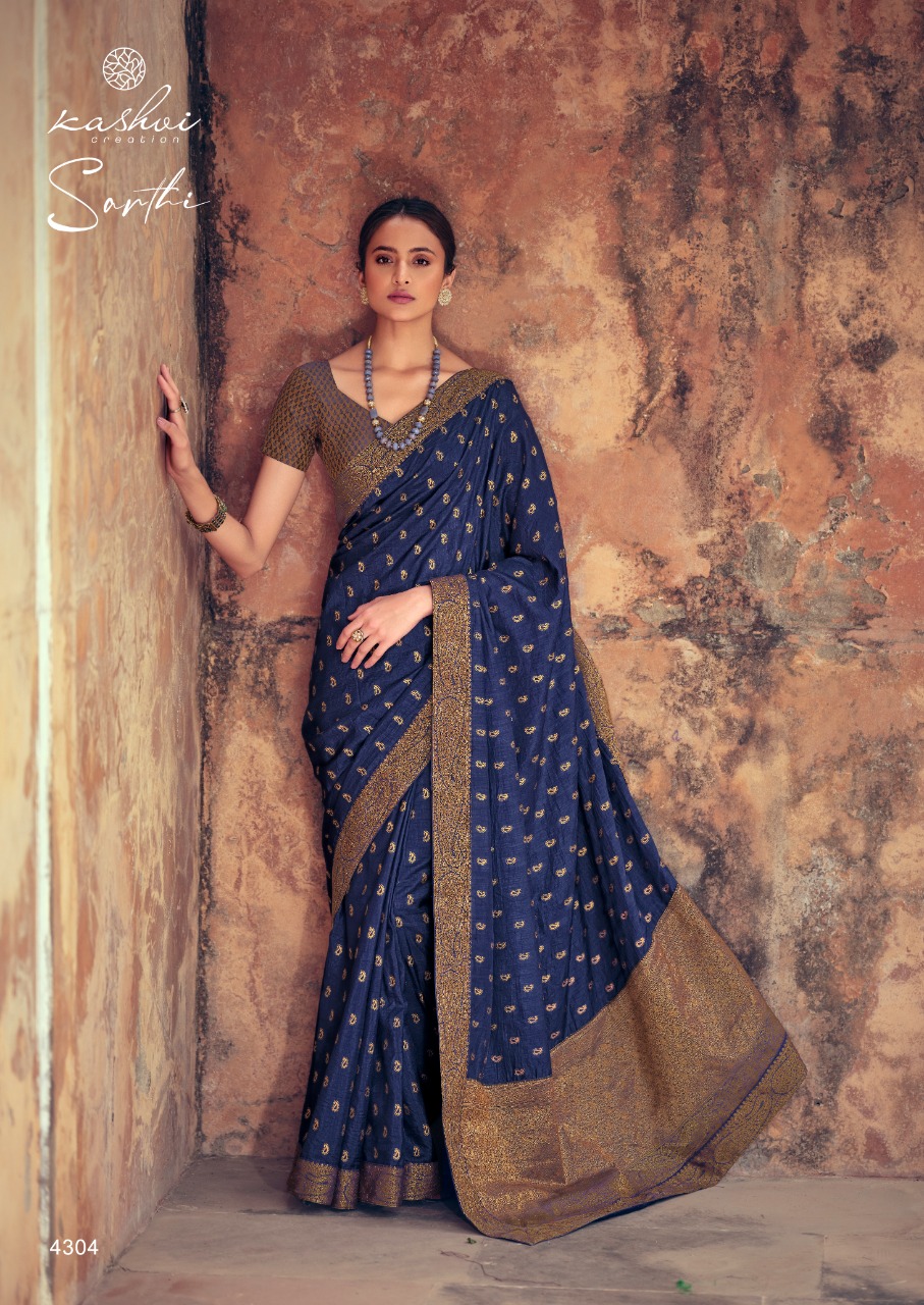 lt kashvi creation sarthi visoce silk regal look saree catalog