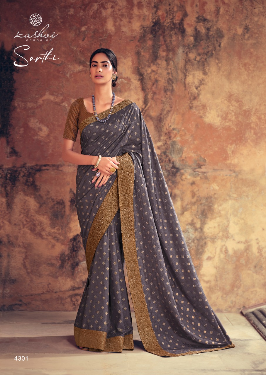 lt kashvi creation sarthi visoce silk regal look saree catalog