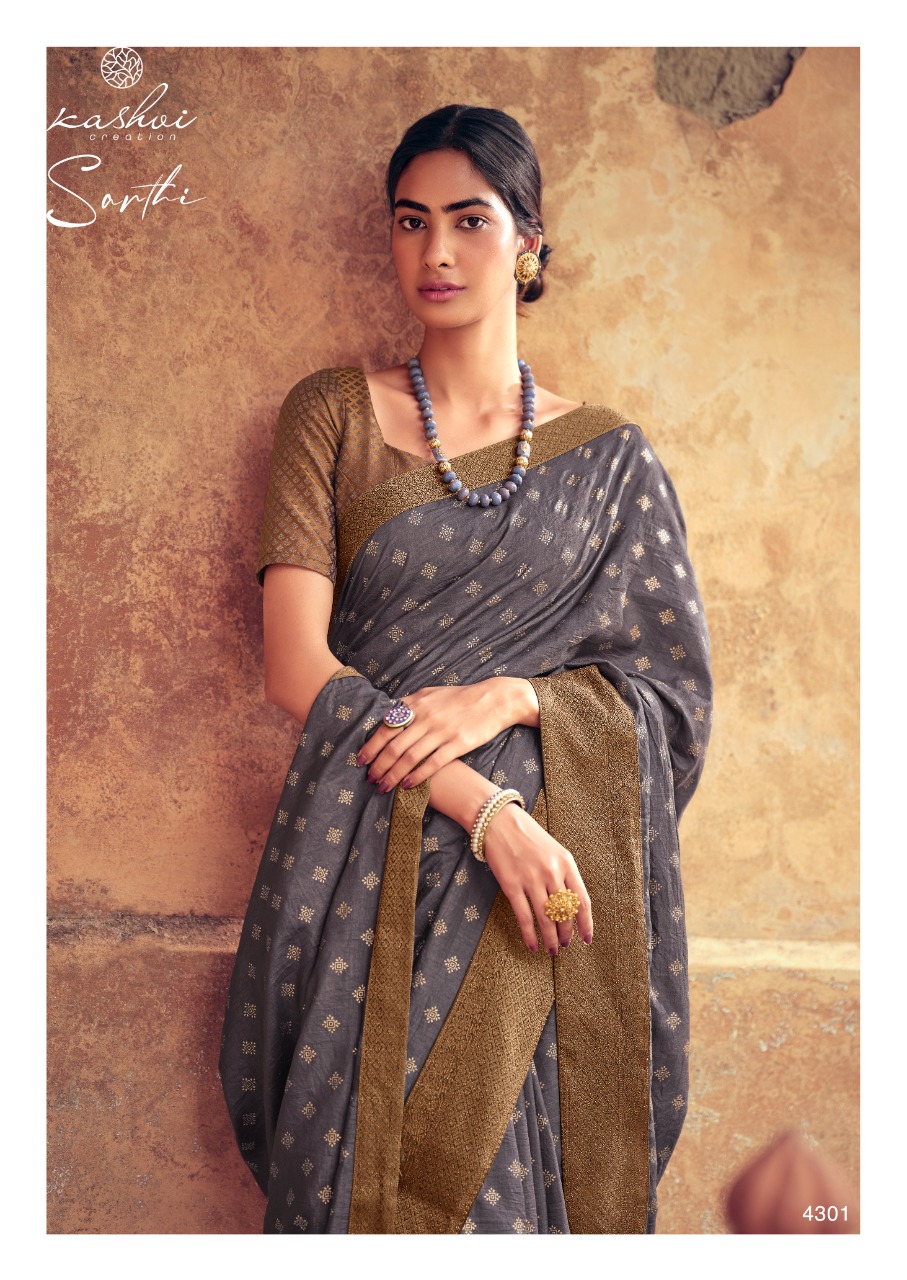 lt kashvi creation sarthi visoce silk regal look saree catalog