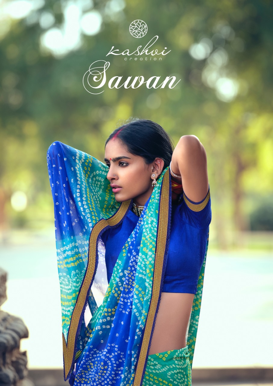 lt kashvi creation sawan shiffon exclusive print saree catalog