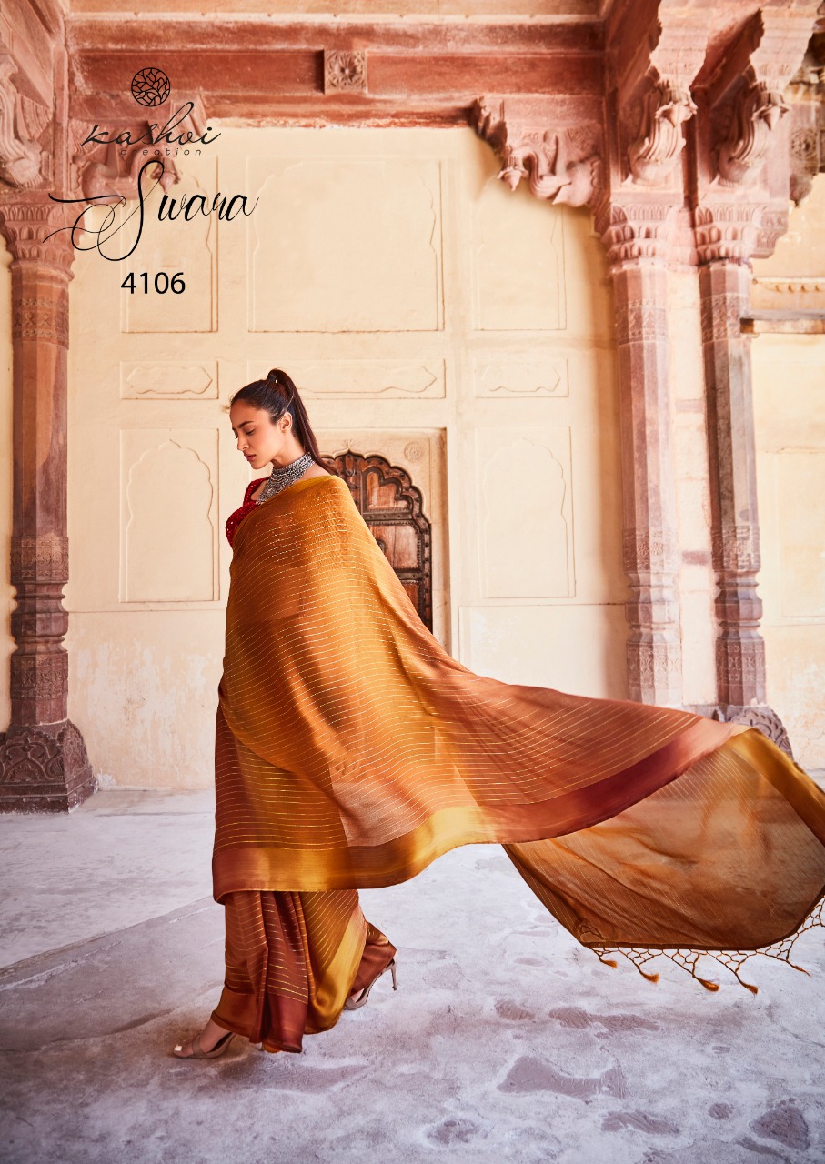 lt kashvi creation swara shiffon gorgeous look saree catalog