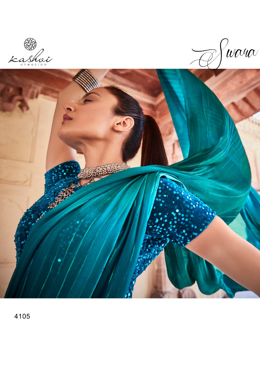 lt kashvi creation swara shiffon gorgeous look saree catalog