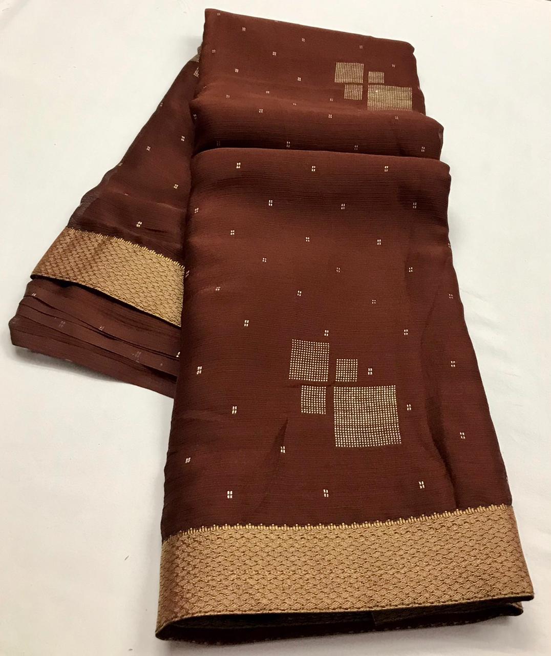 lt kashvi creation teerth moss shiffon decent look saree catalog