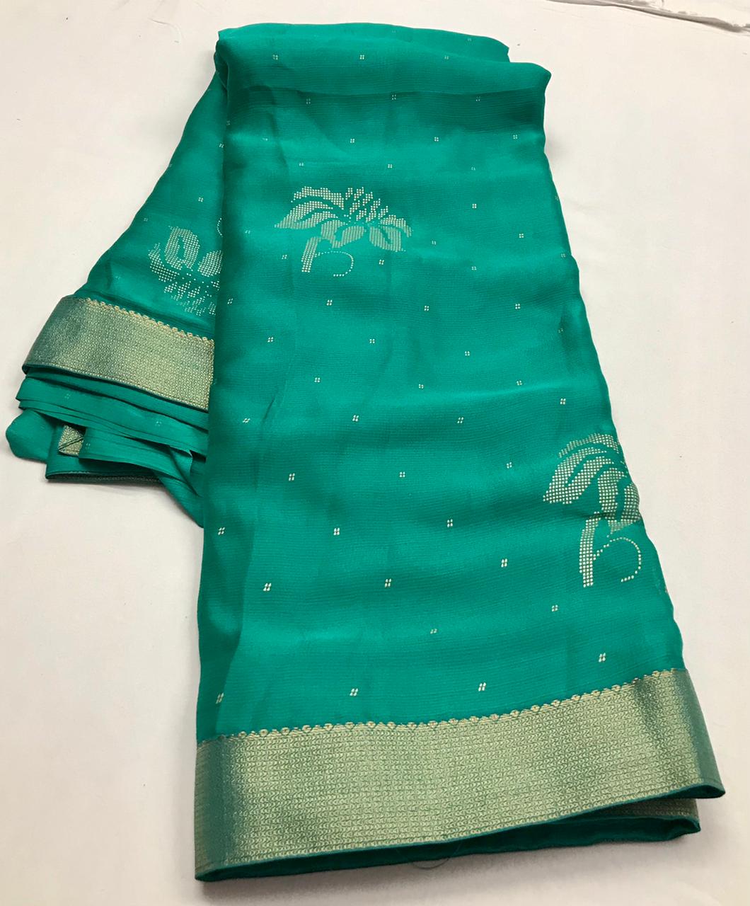 lt kashvi creation teerth moss shiffon decent look saree catalog