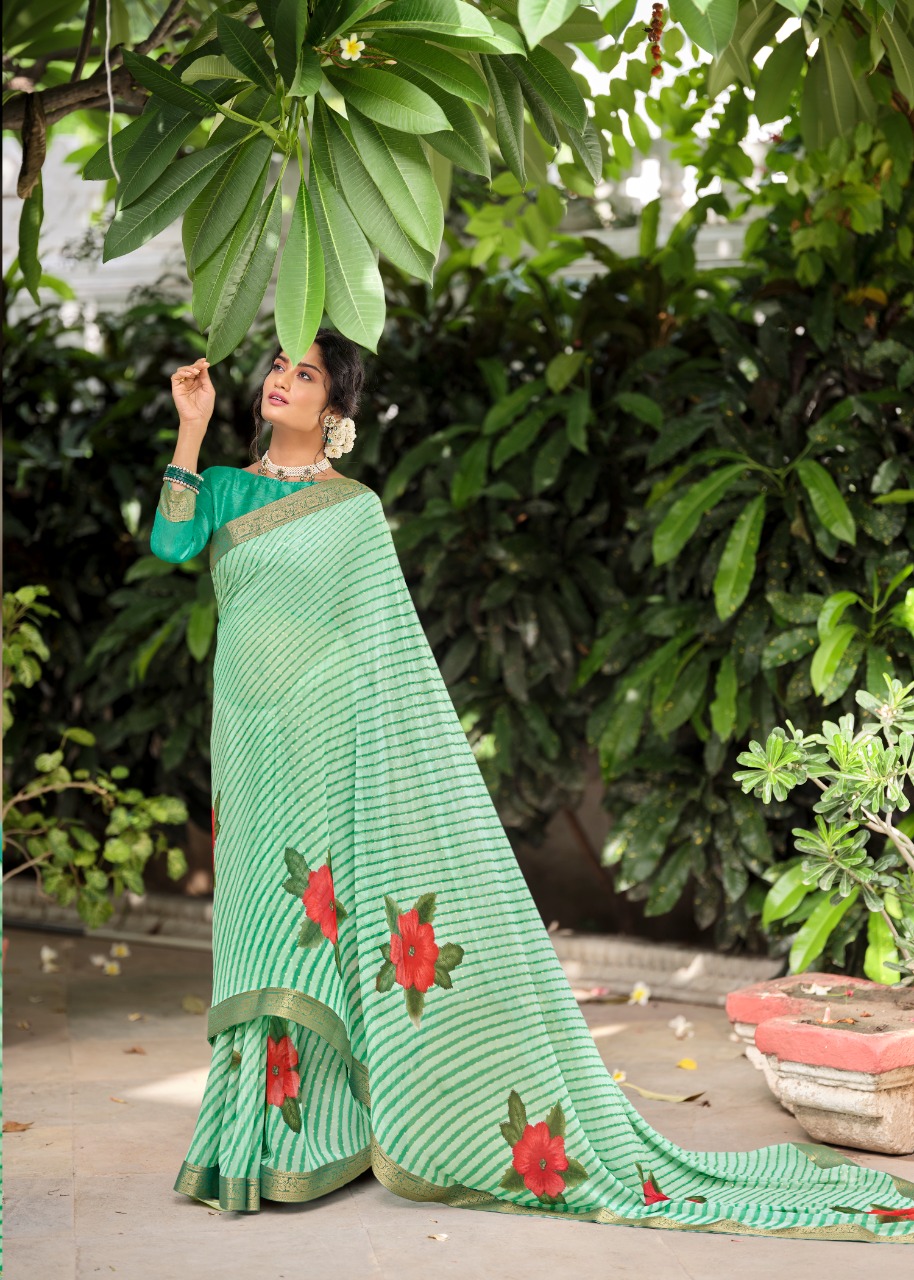 lt keshvi creation avantika georgette exclusive print saree catalog