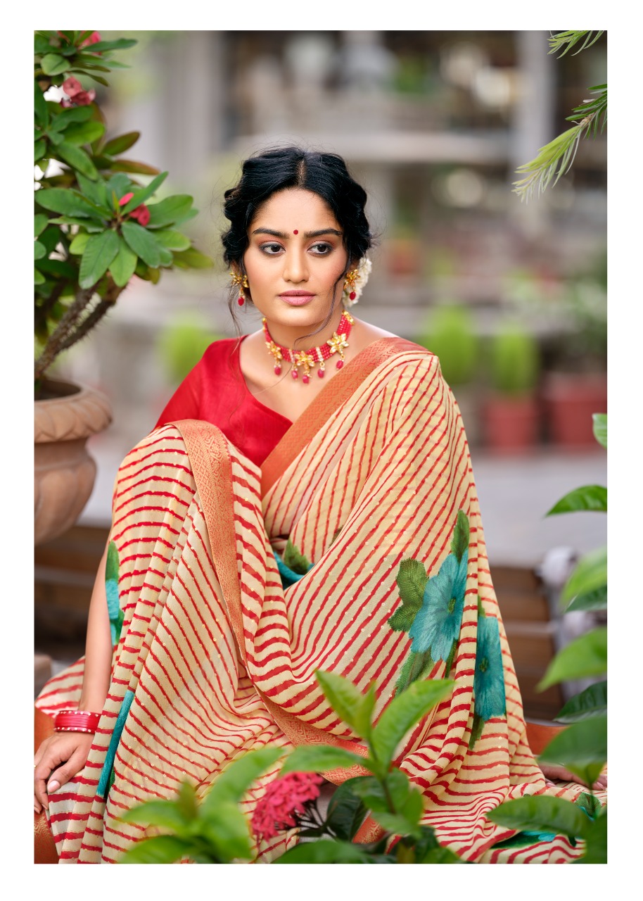 lt keshvi creation avantika georgette exclusive print saree catalog