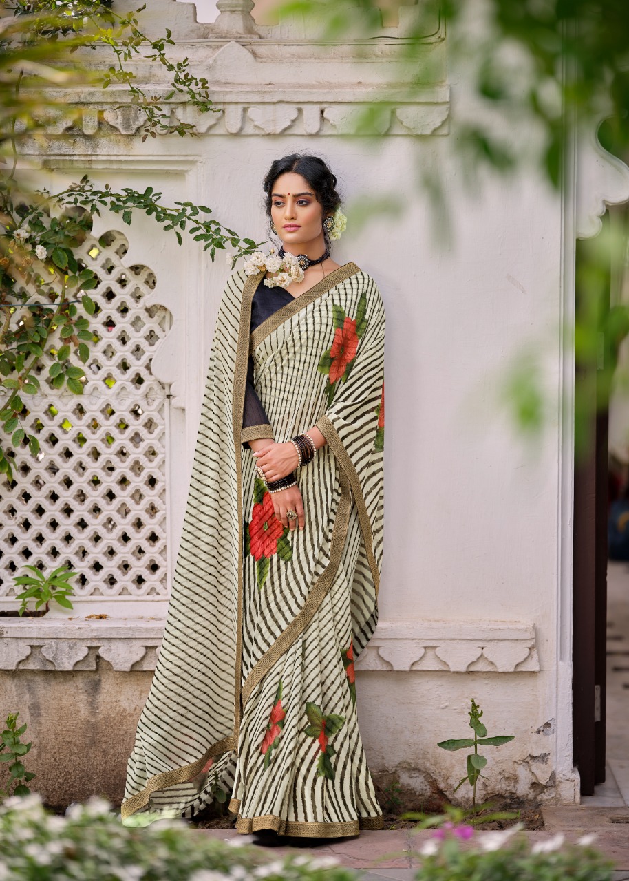 lt keshvi creation avantika georgette exclusive print saree catalog