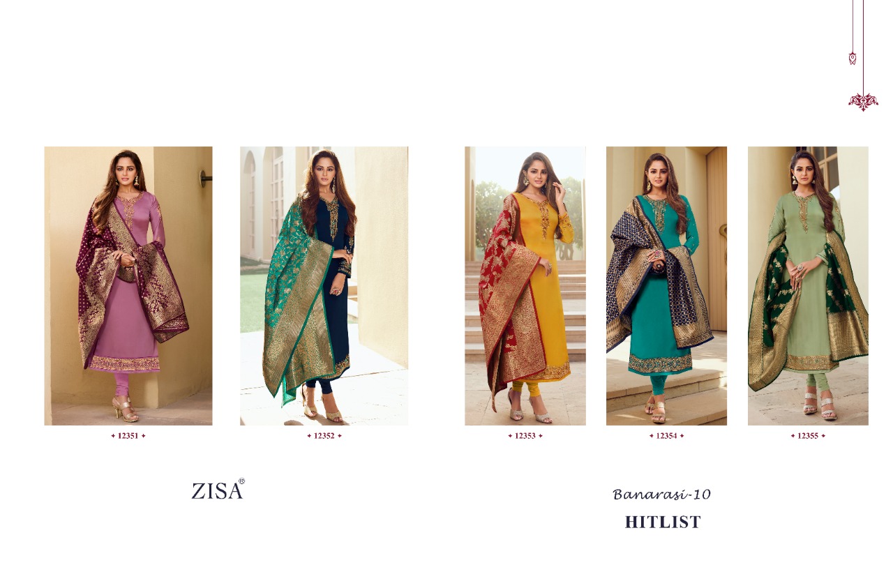 meera trendz zisa banarasi vol 10 jorgget elegant look salwar suit catalog