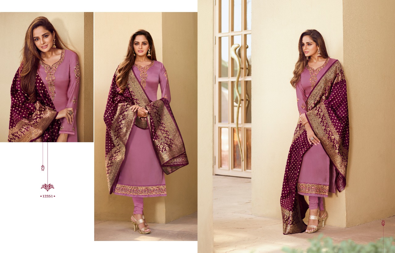 meera trendz zisa banarasi vol 10 jorgget elegant look salwar suit catalog