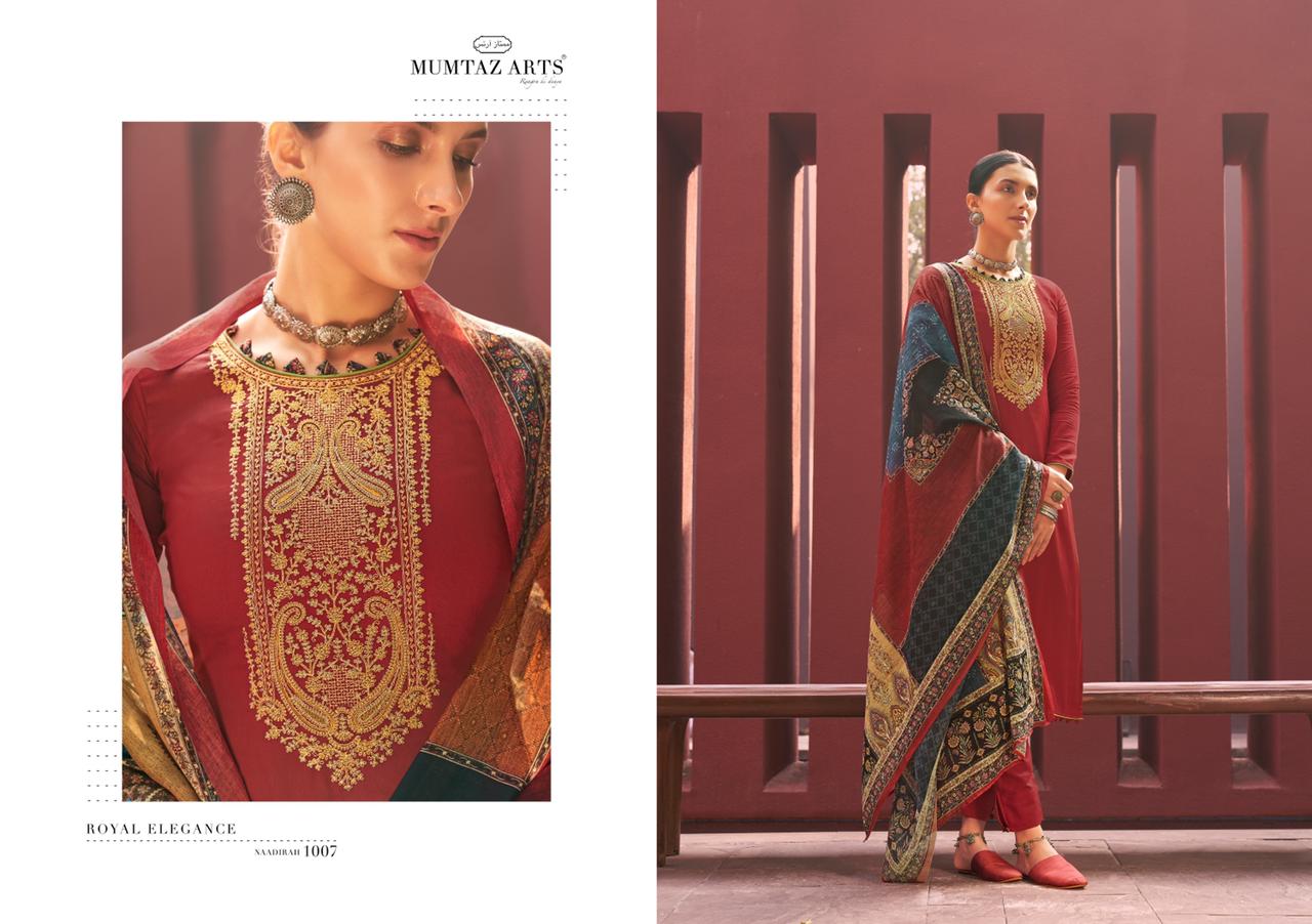 mumtaz arts naadirah hit list jam satin astonishing style salwar suit catalog