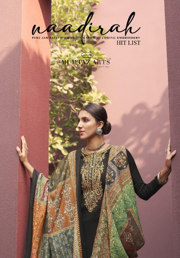 mumtaz arts naadirah hit list jam satin astonishing style salwar suit catalog