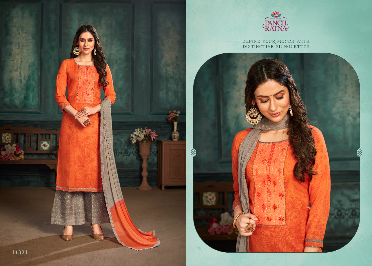 panch ratna tasvir cotton  elegant salwar suit catalog