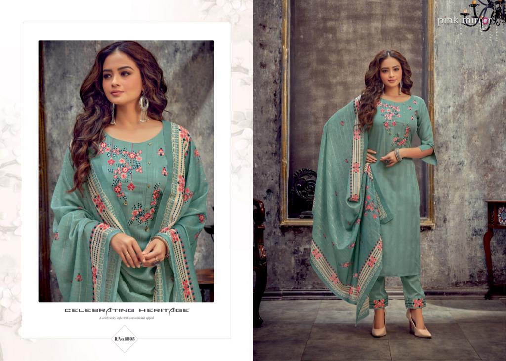 pink mirror vogue vol 6 viscos classic trendy look top with bottom and dupatta catalog