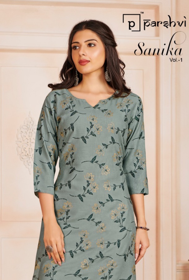 r studio parashvi sanika vol 1 rayon decent look kurti catalog