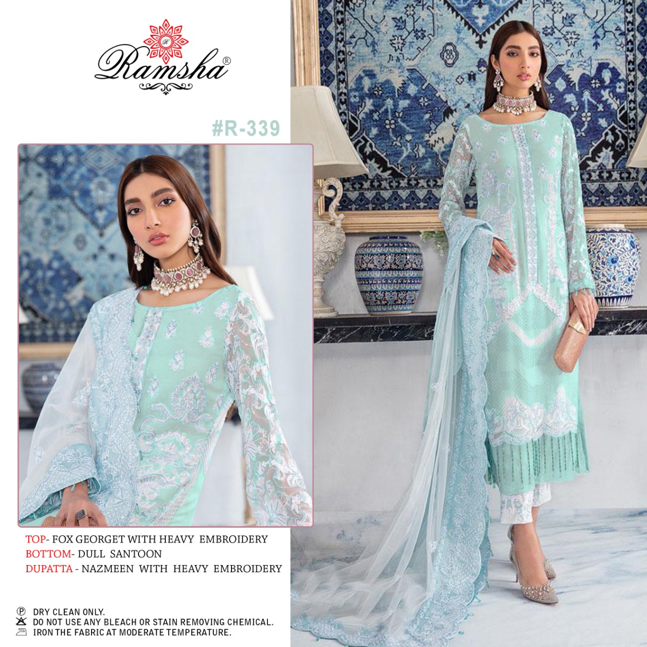 Ramsha Ramsha r-339 Salwar Kameez Georgget Singles