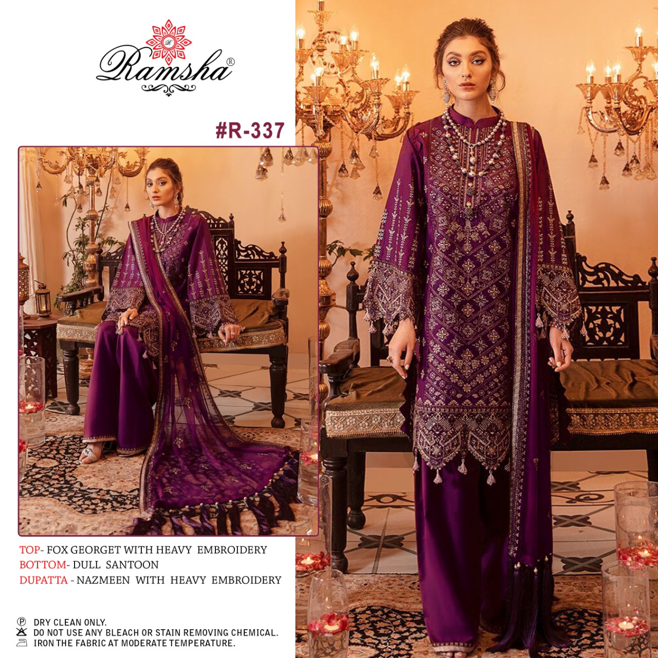 Ramsha Ramsha r-337 Salwar Kameez Georgget Singles