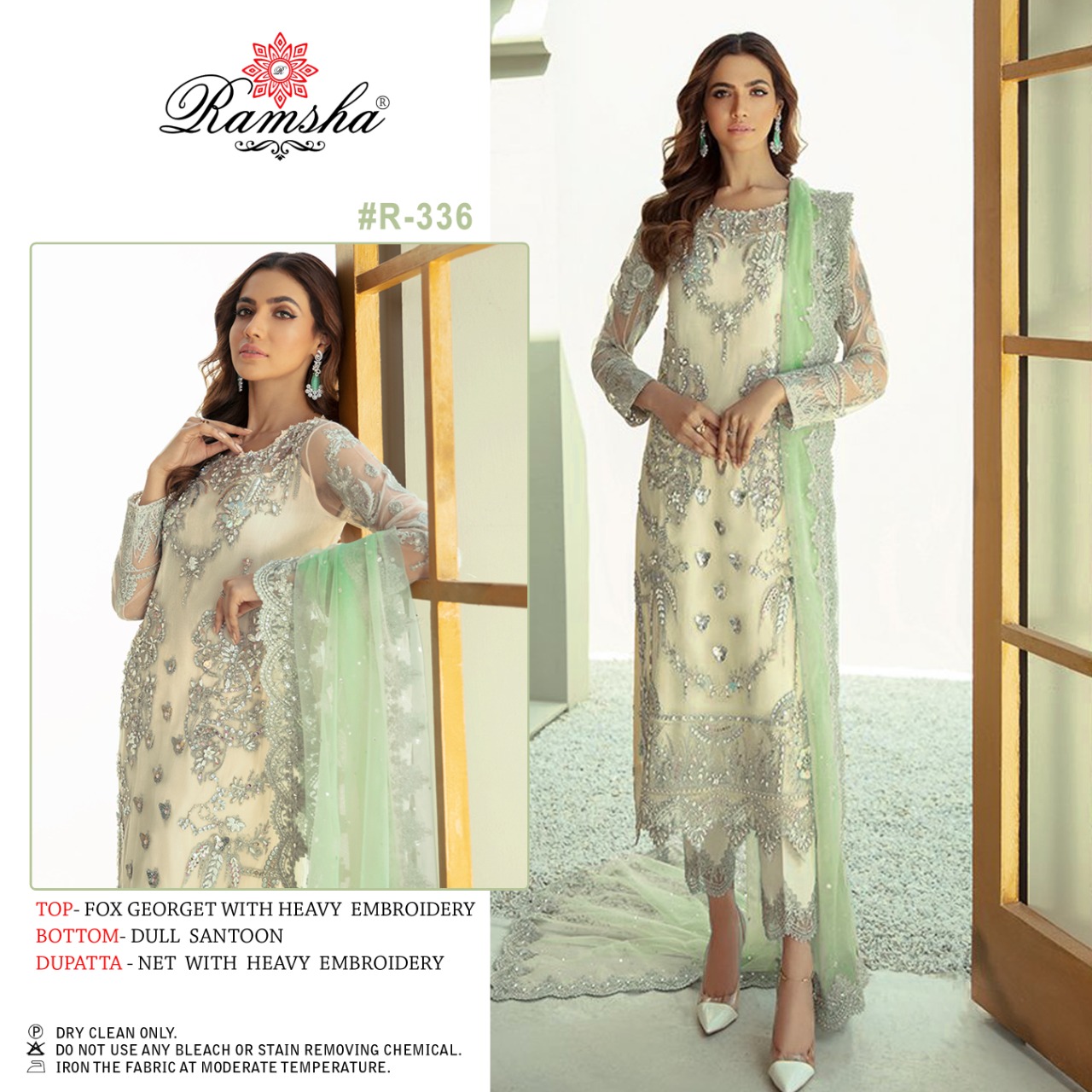 Ramsha Ramsha r-336 Salwar Kameez Georgget Singles