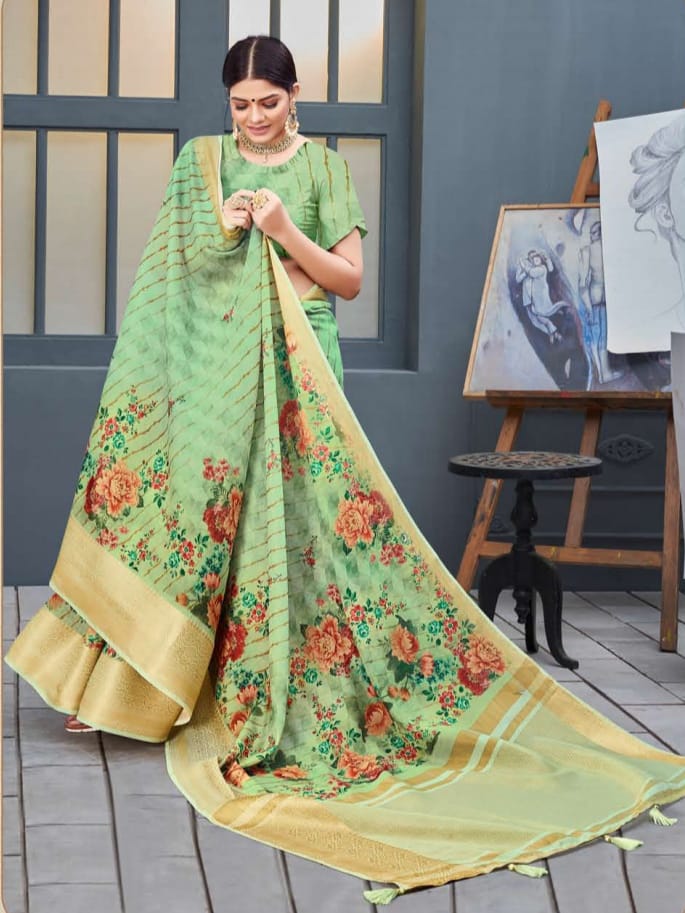 ranisaa sarees aarav 1001 to 1006 soft cotton elegant print saree catalog