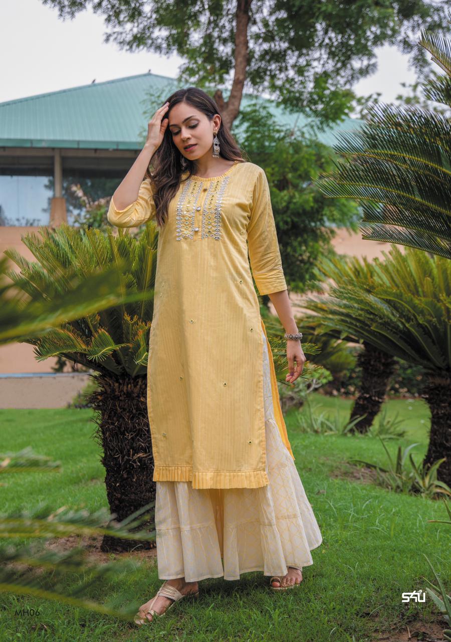 s4u Mahee vol 2 fancy graceful look kurti with sharara catalog