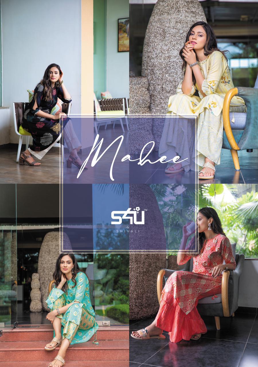 s4u Mahee vol 2 fancy graceful look kurti with sharara catalog