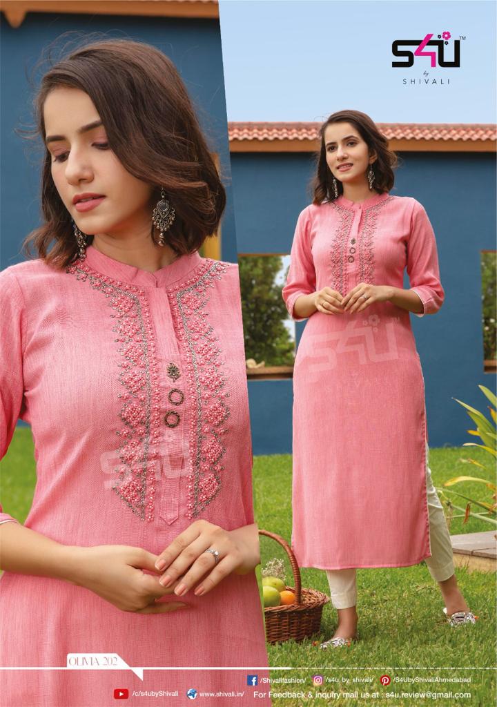 s4u olivia vol 2 rayon graceful look kurti catalog