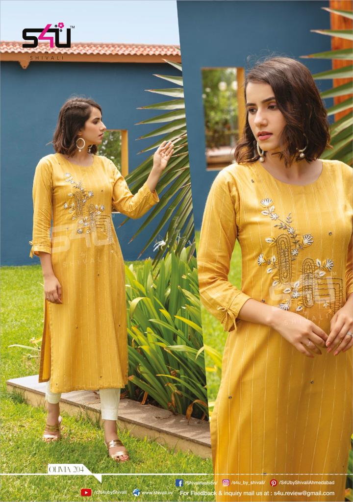 s4u olivia vol 2 rayon graceful look kurti catalog