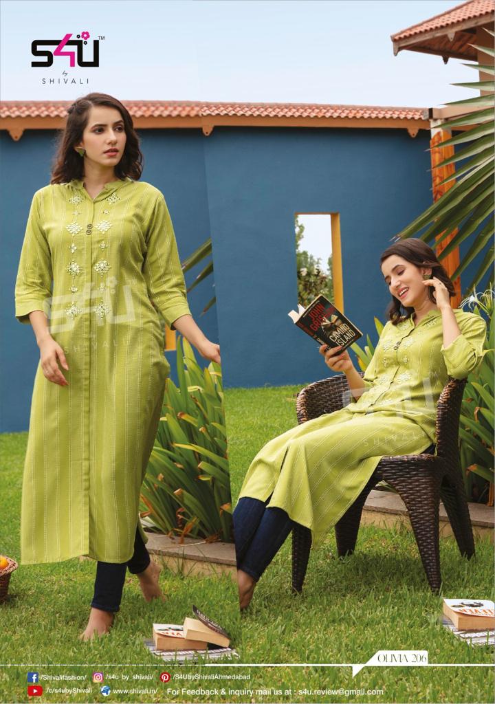 s4u olivia vol 2 rayon graceful look kurti catalog