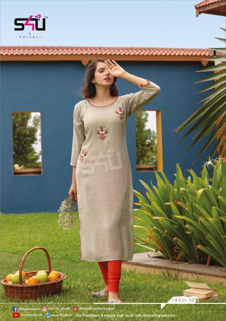 s4u olivia vol 2 rayon graceful look kurti catalog