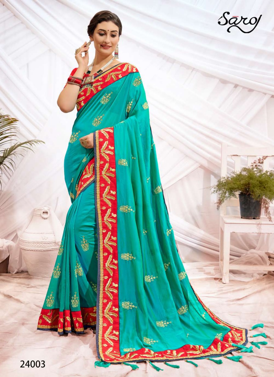 saroj rudraksh dupion elegant look saree catalog