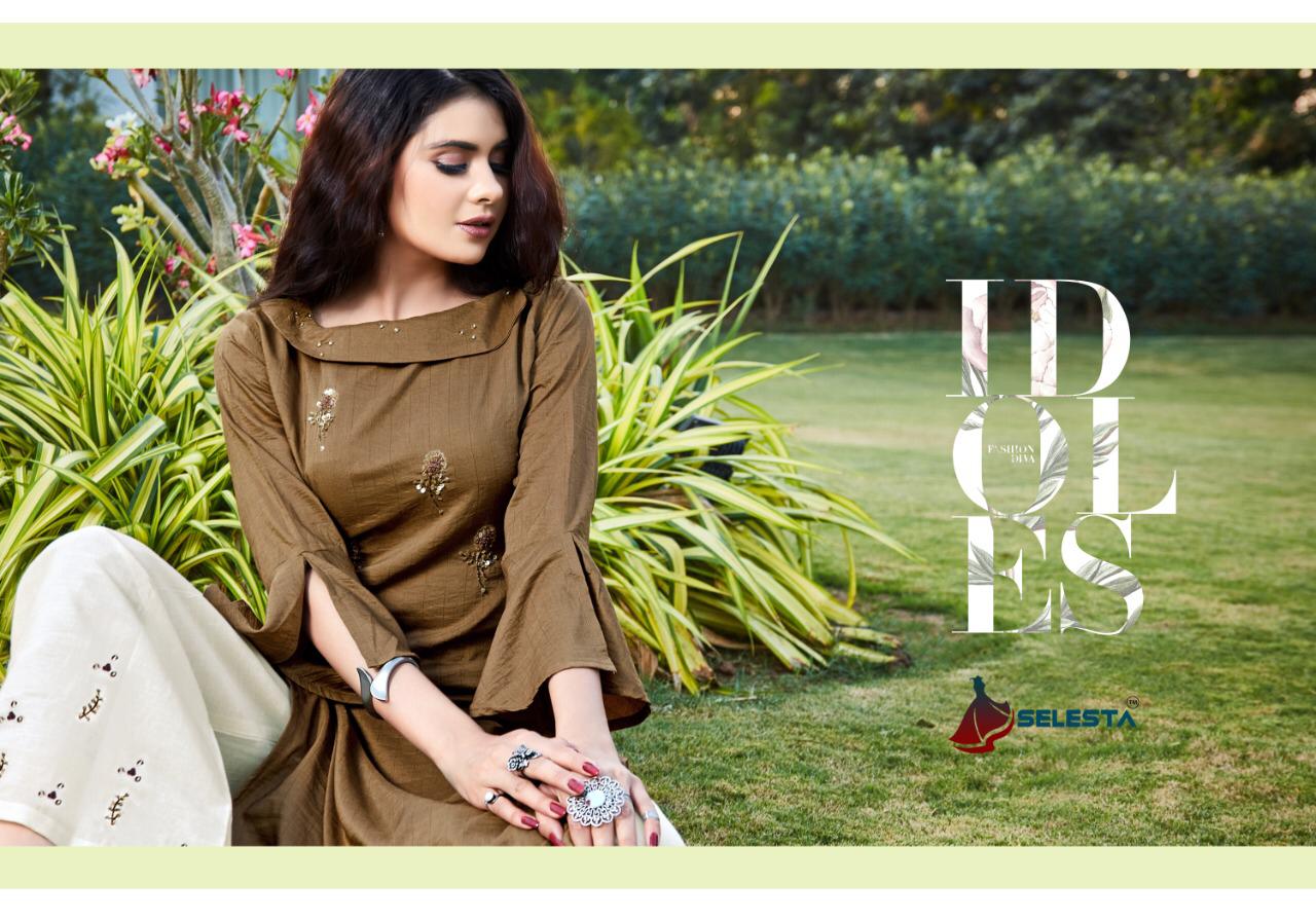 selesta zoya chenon maska innovativek style kurti bottam catalog