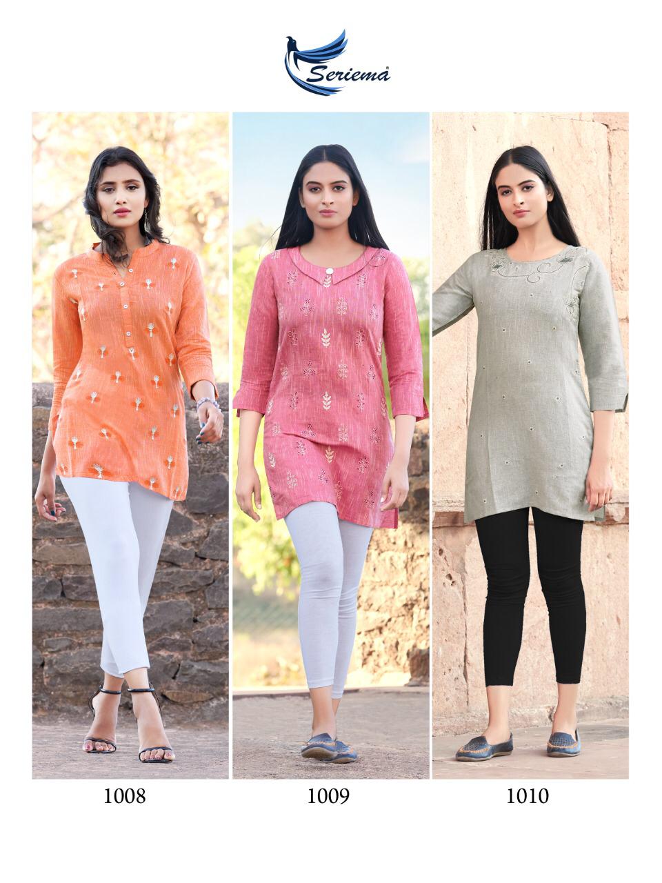 seriema topsy tipsy cotton classic trendy look kurti catalog