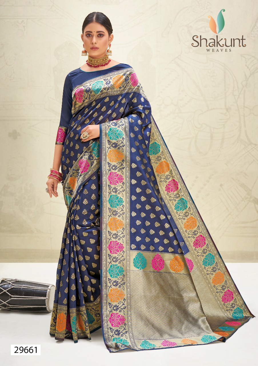 shakunt weaves  Vishwamitri art silk gorgeous look saree catalog