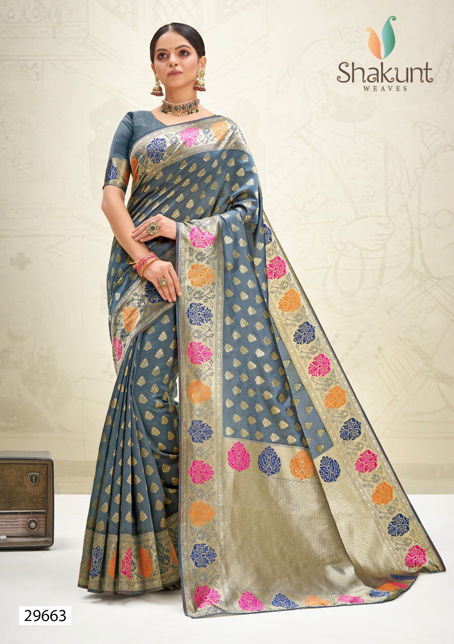 shakunt weaves  Vishwamitri art silk gorgeous look saree catalog