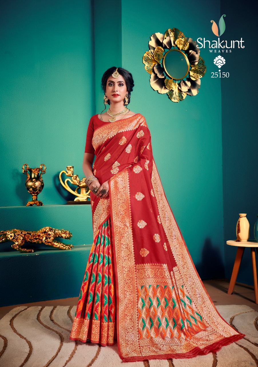shakunt weaves daaman art silk catchy print saree catalog