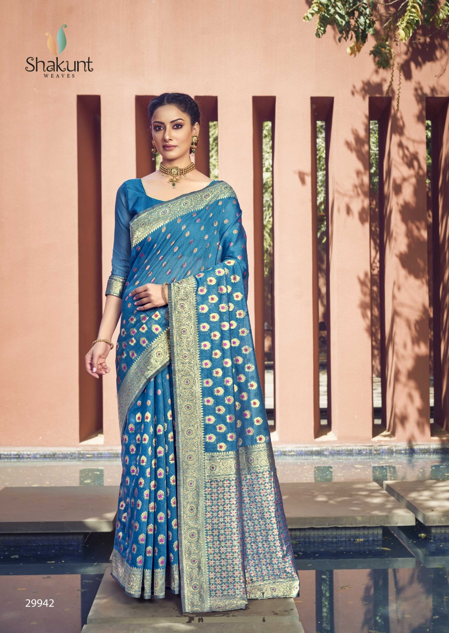 shakunt weaves gajroopa silk astonishing saree catalog