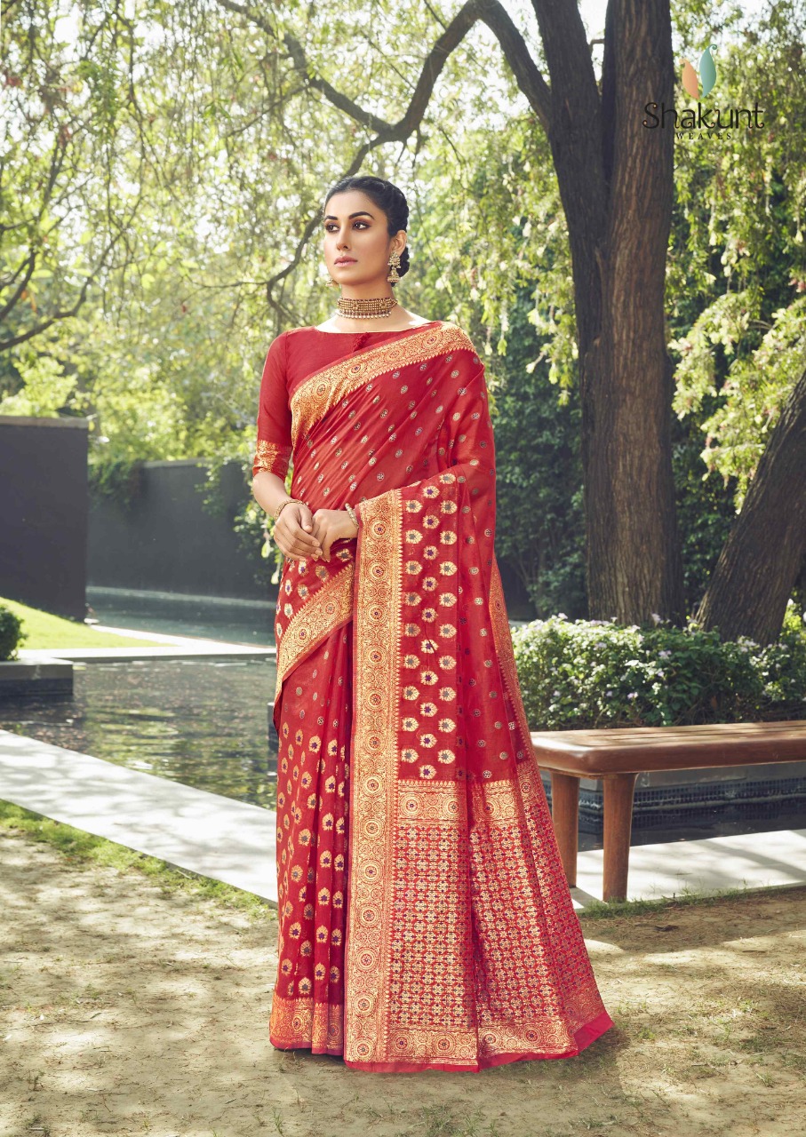 shakunt weaves gajroopa silk astonishing saree catalog