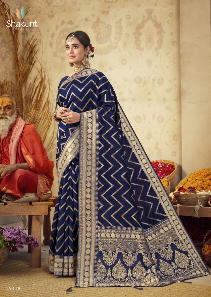 shakunt weaves kundali silk attractive saree catalog