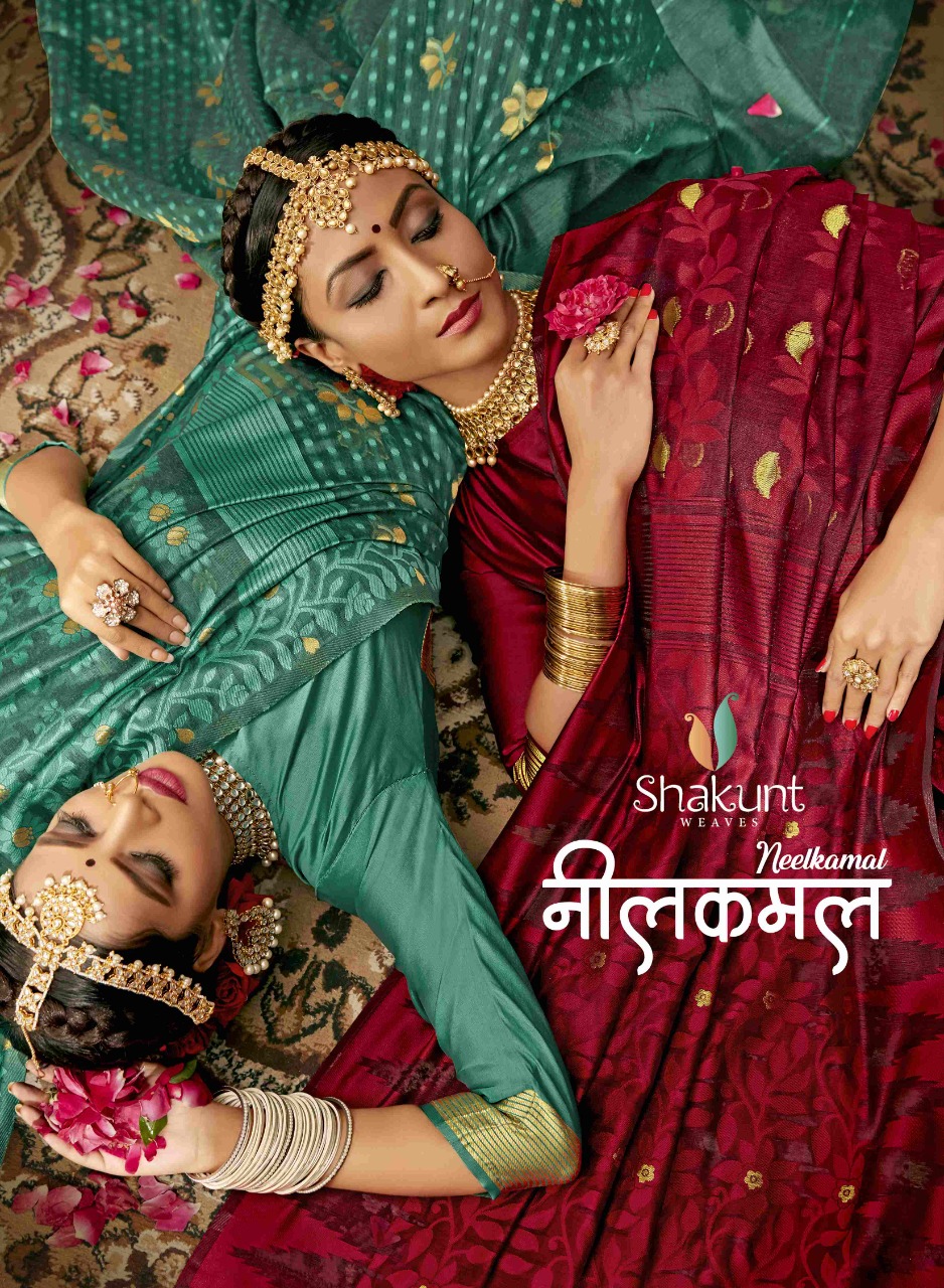 shakunt weaves Neelkamal cotton astonishing saree catalog